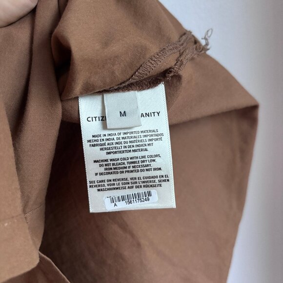 SzM Citizens of Humanity Cap-Sleeve Blouse in Mocha Mousse - RUNS LARGE - Picture 7 of 12